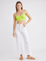 Aria High Waisted Pant in White