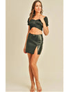 Olivia Faux Leather Mini Skirt