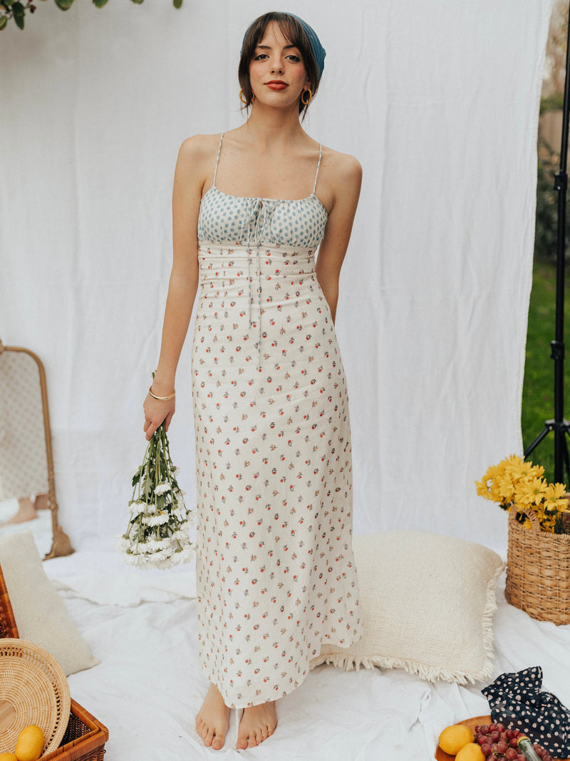 Harlow Floral Gathered Maxi Dress