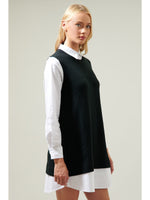 Mariela Sweater Vest Shirt Dress
