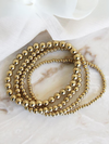 Gold Bead Bracelet 4mm