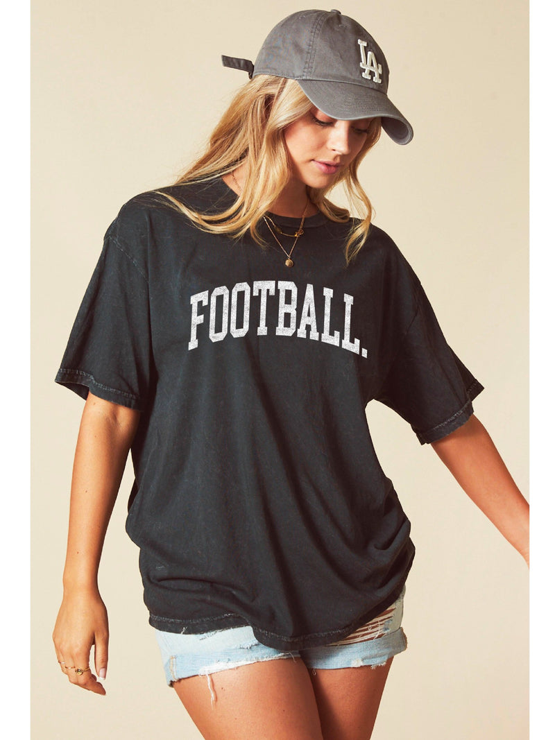 Football Mineral Oversized Graphic Tee